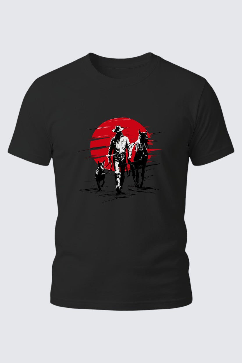 Red Horizon Rider Tee