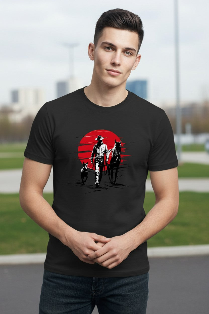 Red Horizon Rider Tee