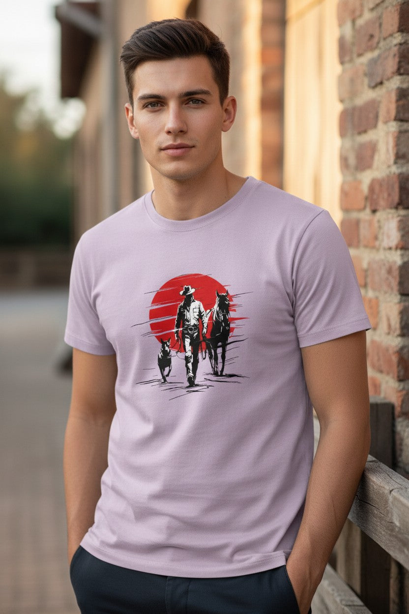 Red Horizon Rider Tee