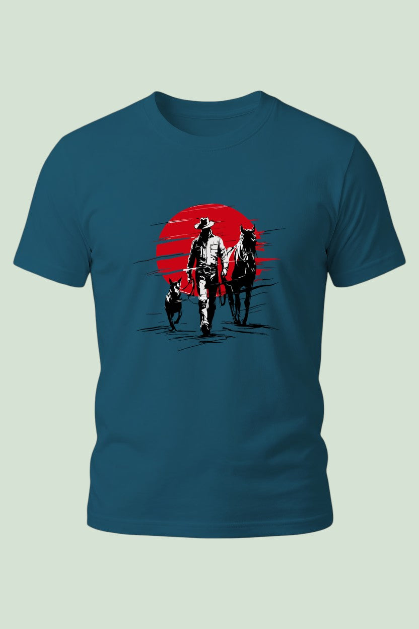 Red Horizon Rider Tee