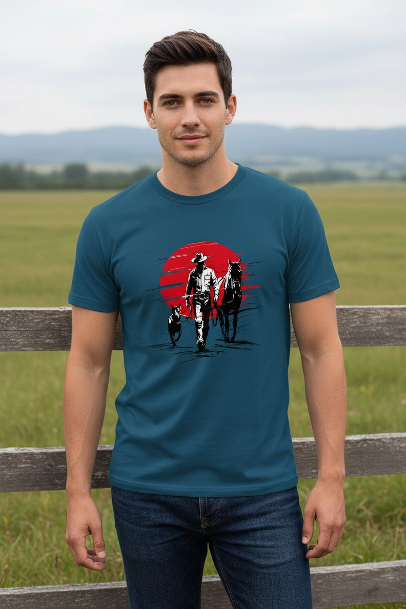 Red Horizon Rider Tee