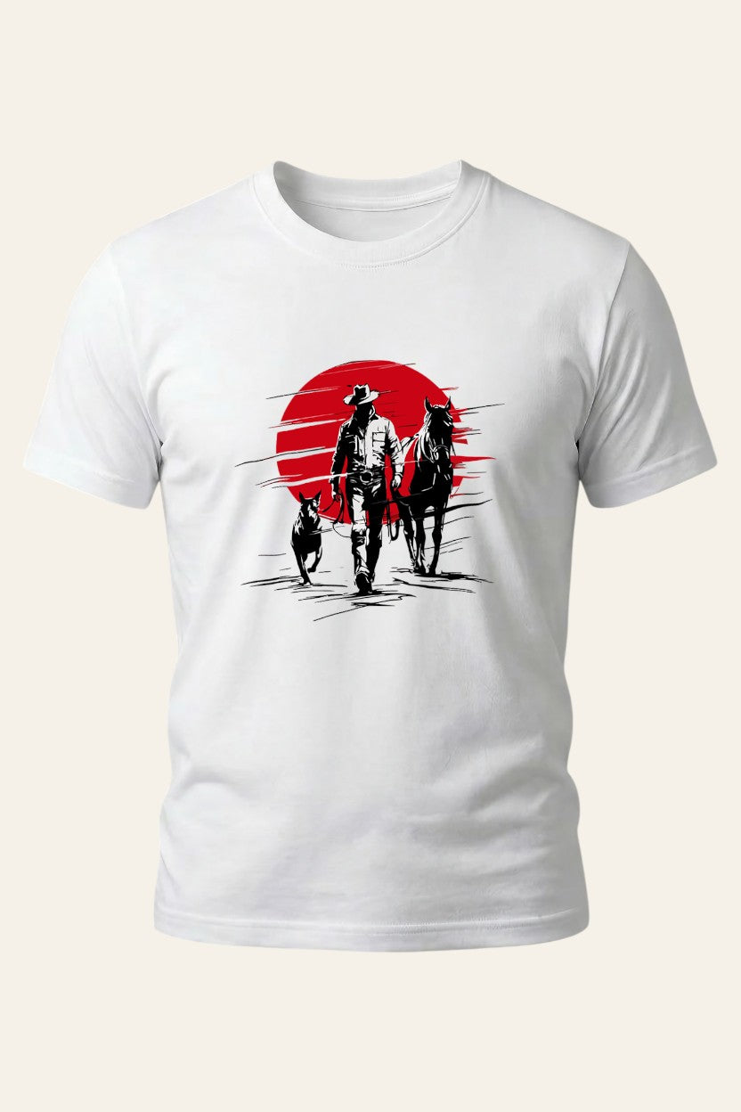 Red Horizon Rider Tee