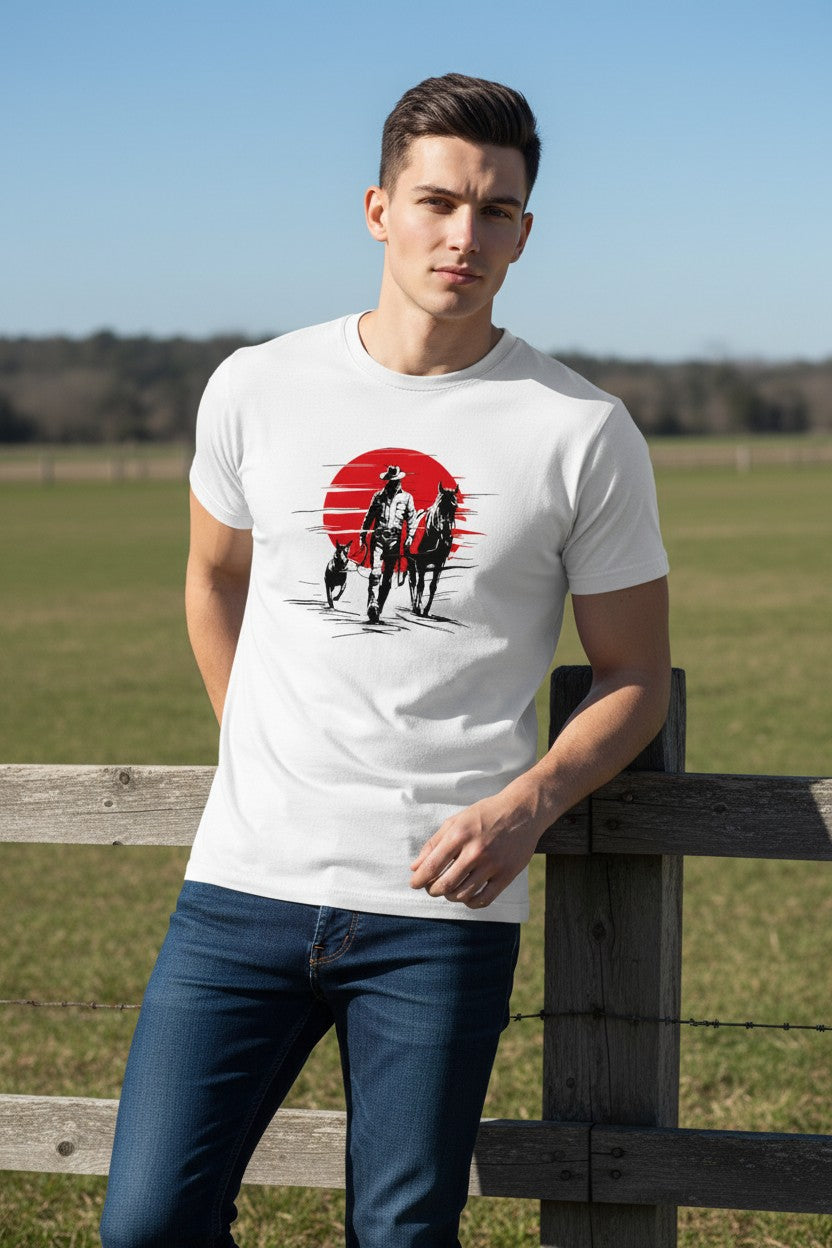 Red Horizon Rider Tee
