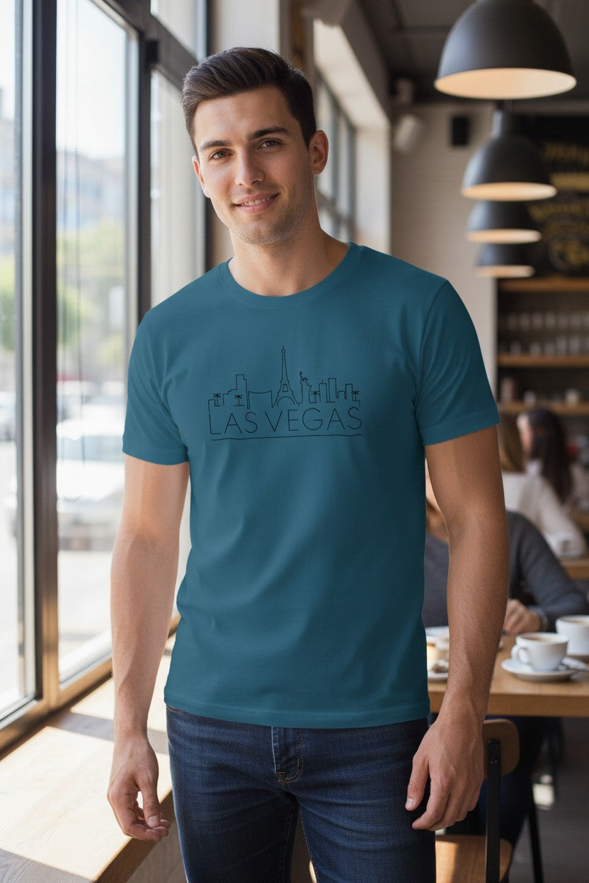 Skyline Script Las Vegas Tee