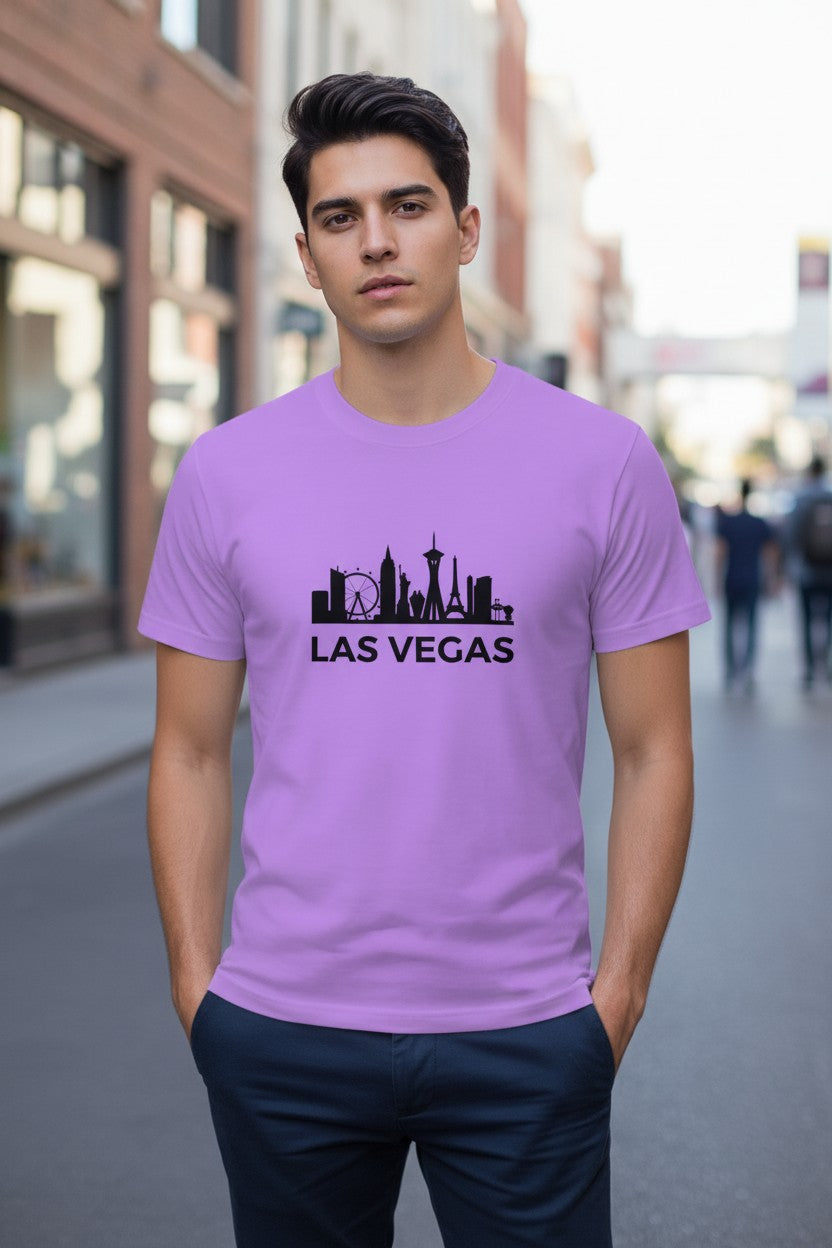 The "Neon Horizon" Silhouette Tee