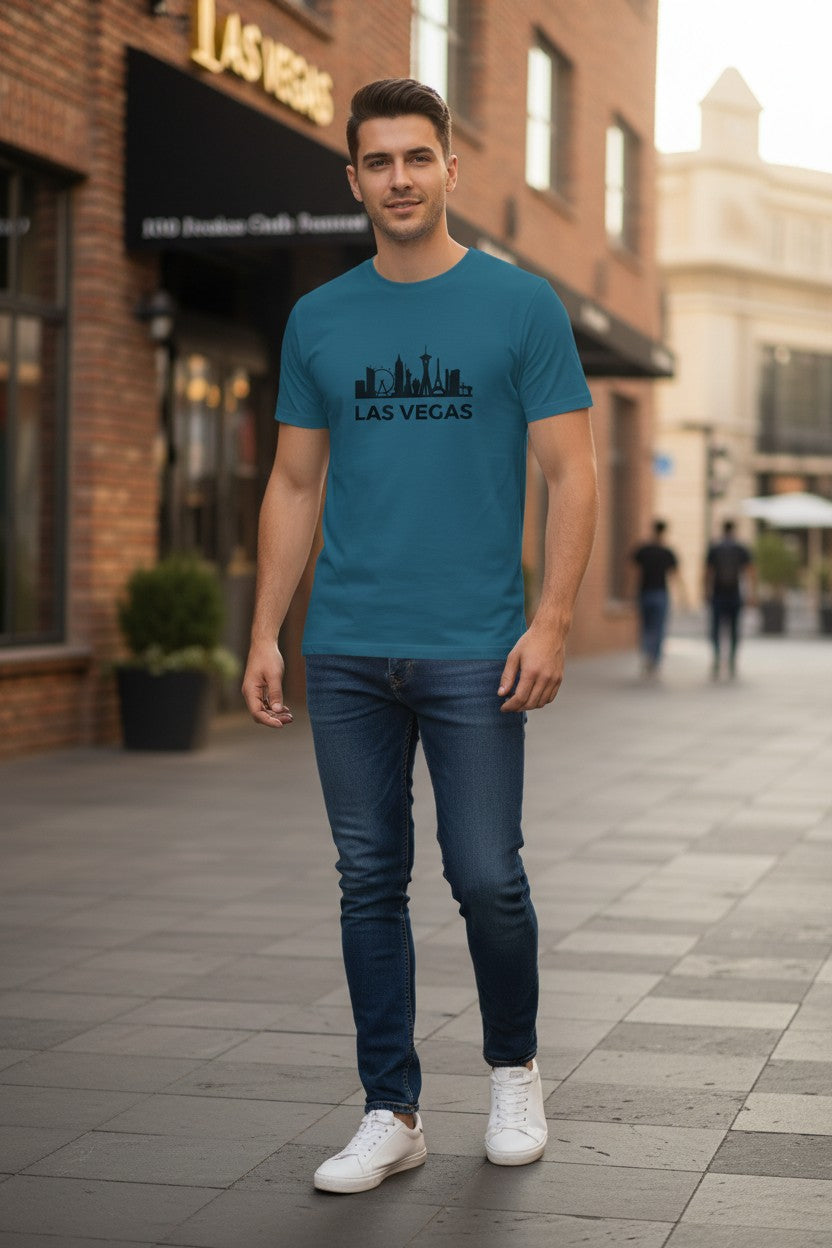 The "Neon Horizon" Silhouette Tee