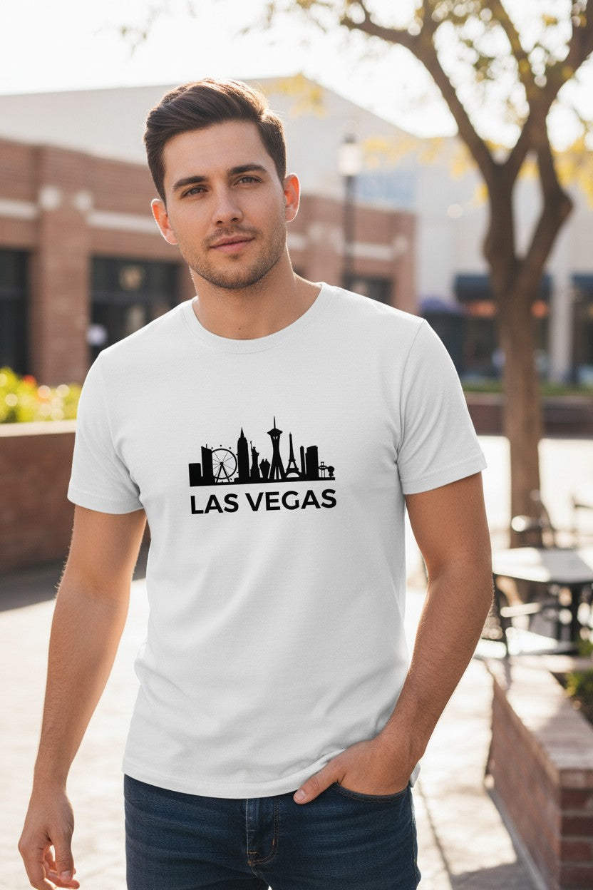 The "Neon Horizon" Silhouette Tee