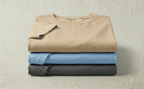 Men’s Premium Cotton T-Shirt Pack – Sand, Sky Blue & Dark Grey | Balanced Breeze