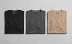 Men’s Essential Cotton T-Shirt Pack of 3 – Black, Dark Grey & Sand | Modern Core