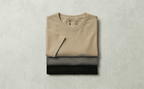 Men’s Essential Cotton T-Shirt Pack of 3 – Black, Dark Grey & Sand | Modern Core