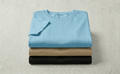 Men’s Solid Cotton T-Shirts (Pack of 3) – Black, Sand & Sky Blue | Casual Blend