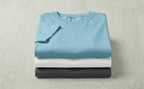 Pack of 3 Men’s Cotton T-Shirts – White, Dark Grey & Sky Blue | Clean & Calm