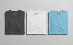 Pack of 3 Men’s Cotton T-Shirts – White, Dark Grey & Sky Blue | Clean & Calm
