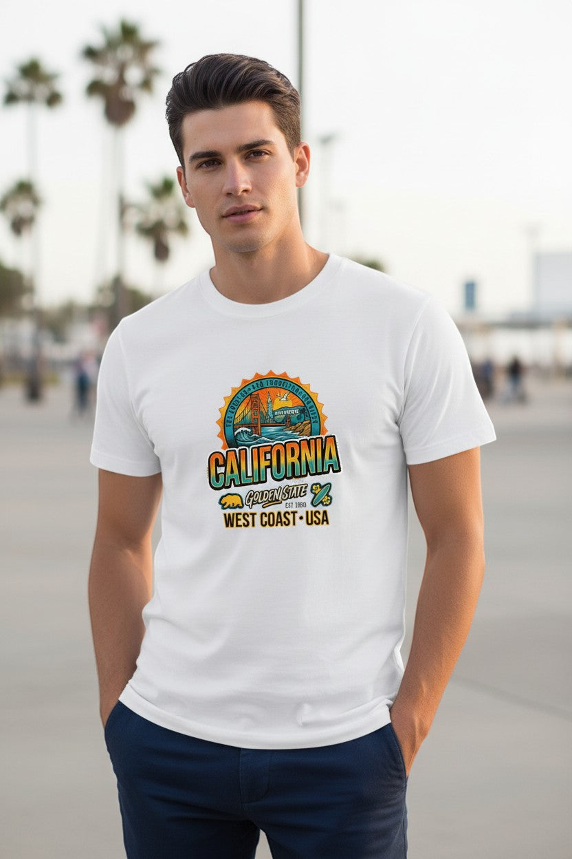 Sunset Coastline Graphic Tee